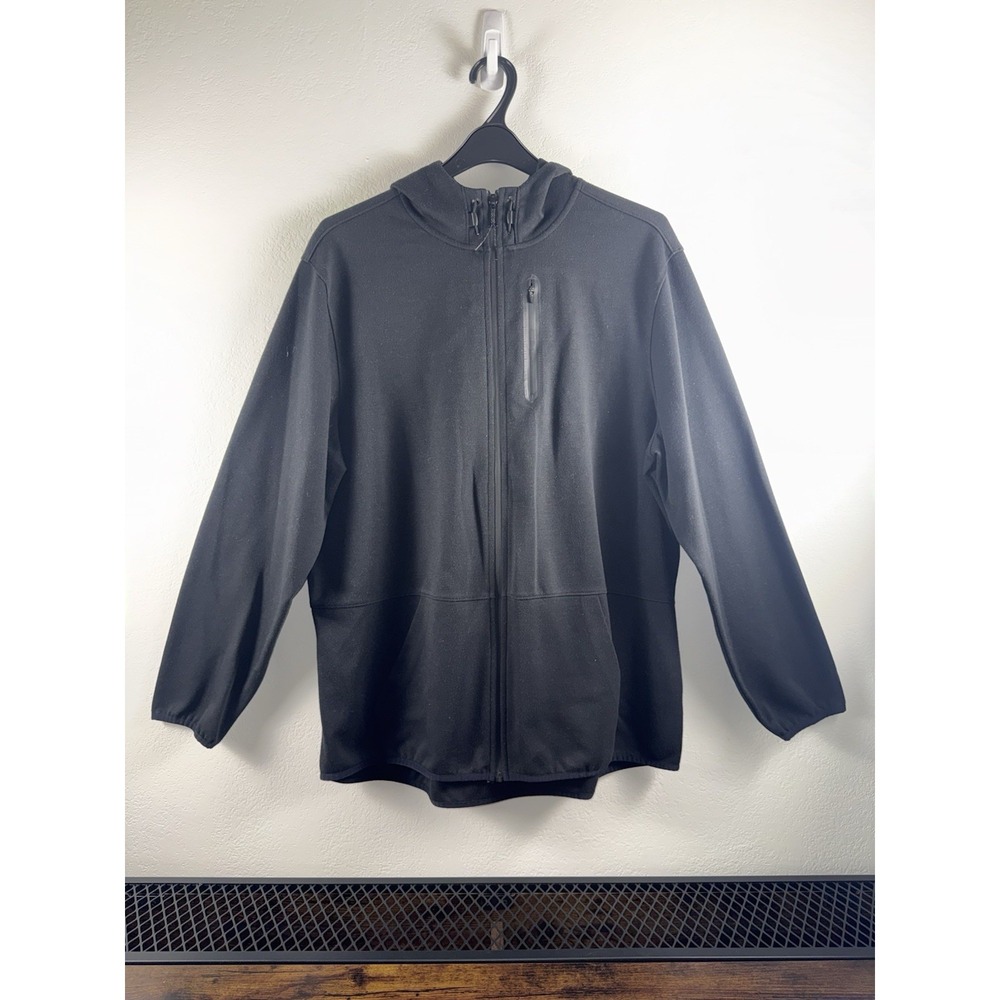 Russell Athletic Fusion Knit Full Zip Hoodie Jacket Black XL 46-48 Performance